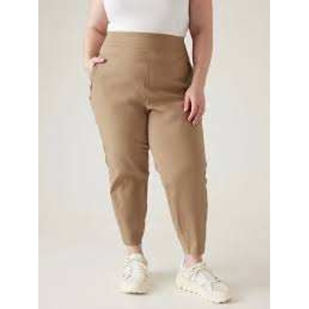 ATHLETA Trekkie North‎ Joggers Travel Pant Hiking Pant Light Tan Size 12